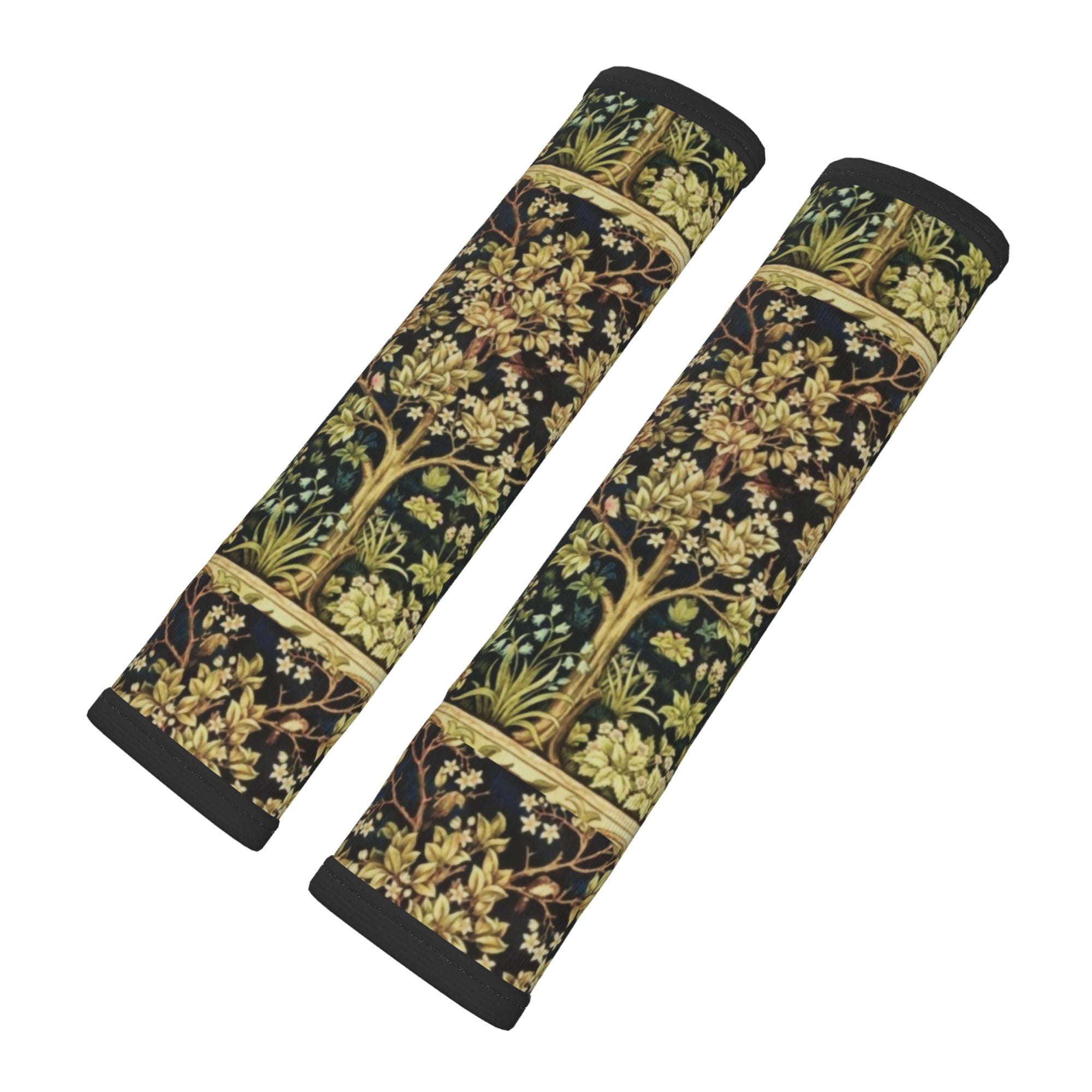 INSTANTARTS 2-Piece Kids Mandala Flowers Seat Belt Pads - Shoulder Strap Covers For Backpacks & Travel