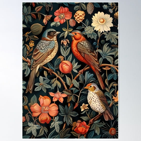 William Morris "Victorian Garden Reverie" Poster Wall Art, Modern Wall Decor For Living Room Bedroom, 8x12 UNFRAMED