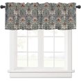 thumbnail image 1 of William Morris Vintage Floral Window Valance Curtain, Colorful Boho Flower Retro Botanical Plant Window Treatment Valances for Kitchen Living Room Café Décor 54''x18'', 1 Panel, 1 of 6