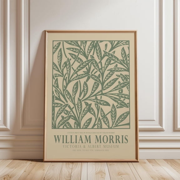 William Morris Willow Bough Arts Crafts Leaf Pattern Museum Wall Art Print