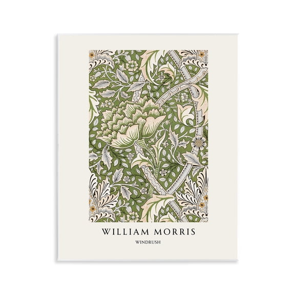 Stupell Industries William Morris Windrush Pattern Wall Plaque Art, design by Vintage Hustle, 14 x 11