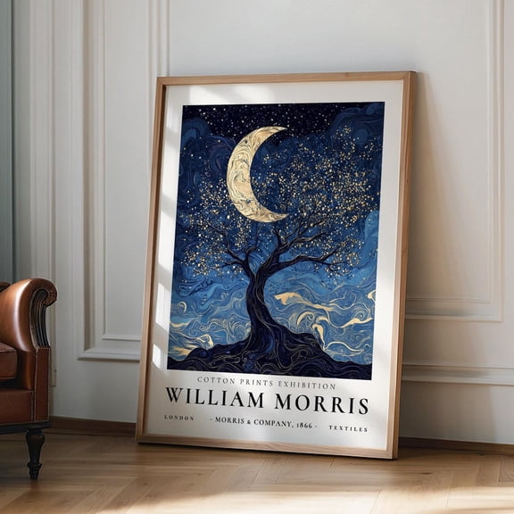 William Morris wall art Print William Morris Poster Poster William Morris Moon amp Stars P