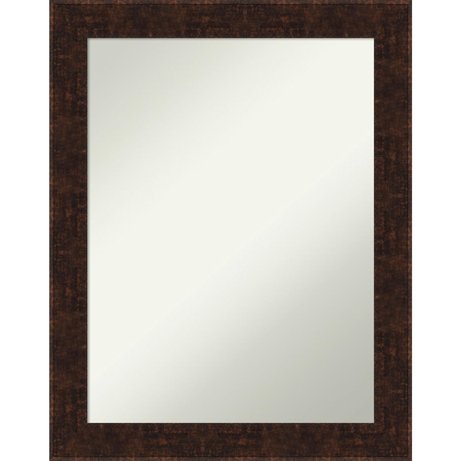 22" x 28" Rectangular Bronze Wood Bathroom Vanity Mirror