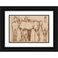 thumbnail image 1 of William Mulready 18x14 Black Ornate Wood Framed Double Matted Museum Art Print Titled - Anatomical Study of a Horse, 1 of 5
