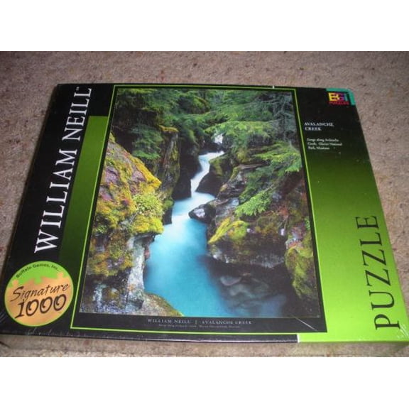 William Neill Avalanche Creek, Glacier National Park Montana 1000 Piece Jigsaw Puzzle