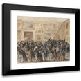thumbnail image 1 of William Payne 22x20 Black Modern Framed Museum Art Print Titled - Private View of the Royal Academy (1858), 1 of 5