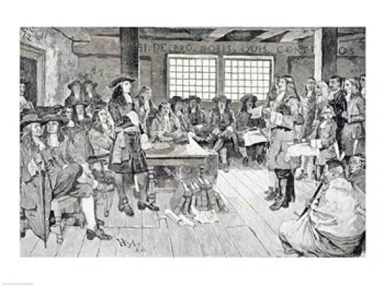 William Penn in Conference with the Colonists Canvas Art - Howard Pyle (24 x 18)