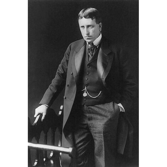 William Randolph Hearst Standing Portrait Style - A - 20x30 Inch Glossy Laminated Poster - Stunning Detail and Bold Colors