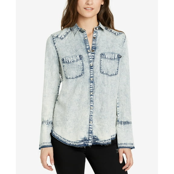 William Rast Denim Shirt Grey Forest XL