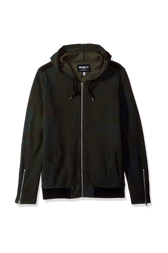 Mens Iggy Full-Zip Hoodie Sweatshirt, Green, Large