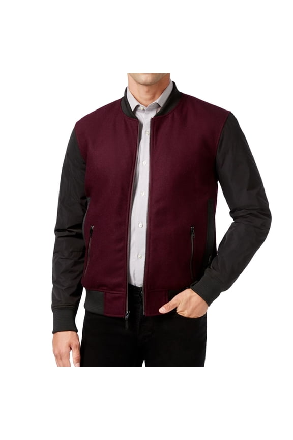 Mens Lorenzo Bomber Jacket, Purple, X-Large