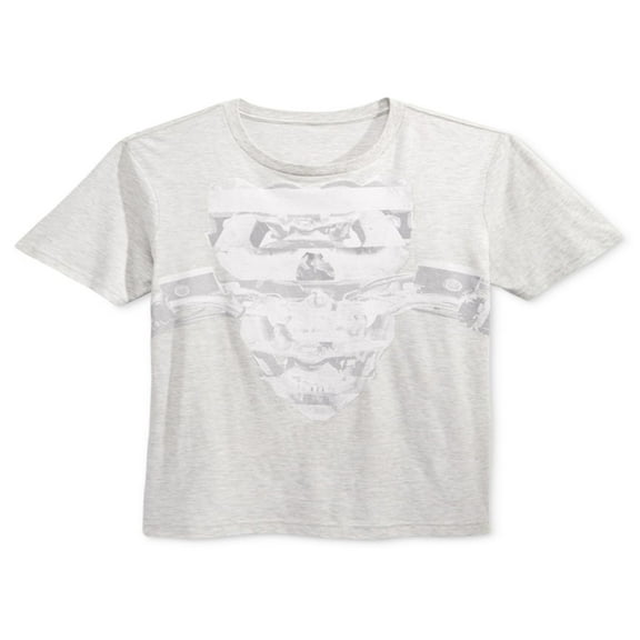 William Rast Mens Skull On Bike Graphic T-Shirt, Grey, Medium