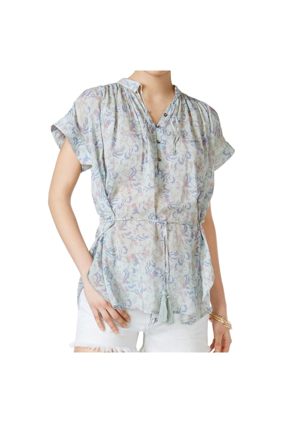 Womens Alannah Knit Blouse, Green, Small