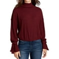 thumbnail image 1 of William Rast Womens Ellie Tie Sleeve Pullover Blouse, Red, Small, 1 of 3