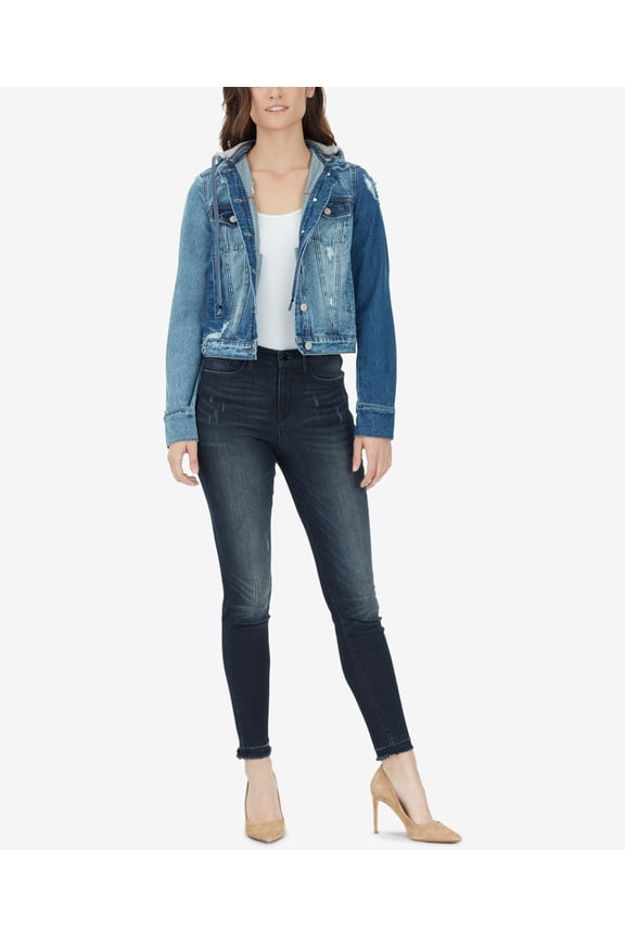 Womens Lenna Ripped Hooded Jacket Size XL