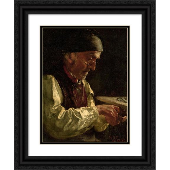 William Robinson Leigh 19x24 Black Ornate Framed Double Matted Museum Art Print Titled: The Snuff Box (1888)