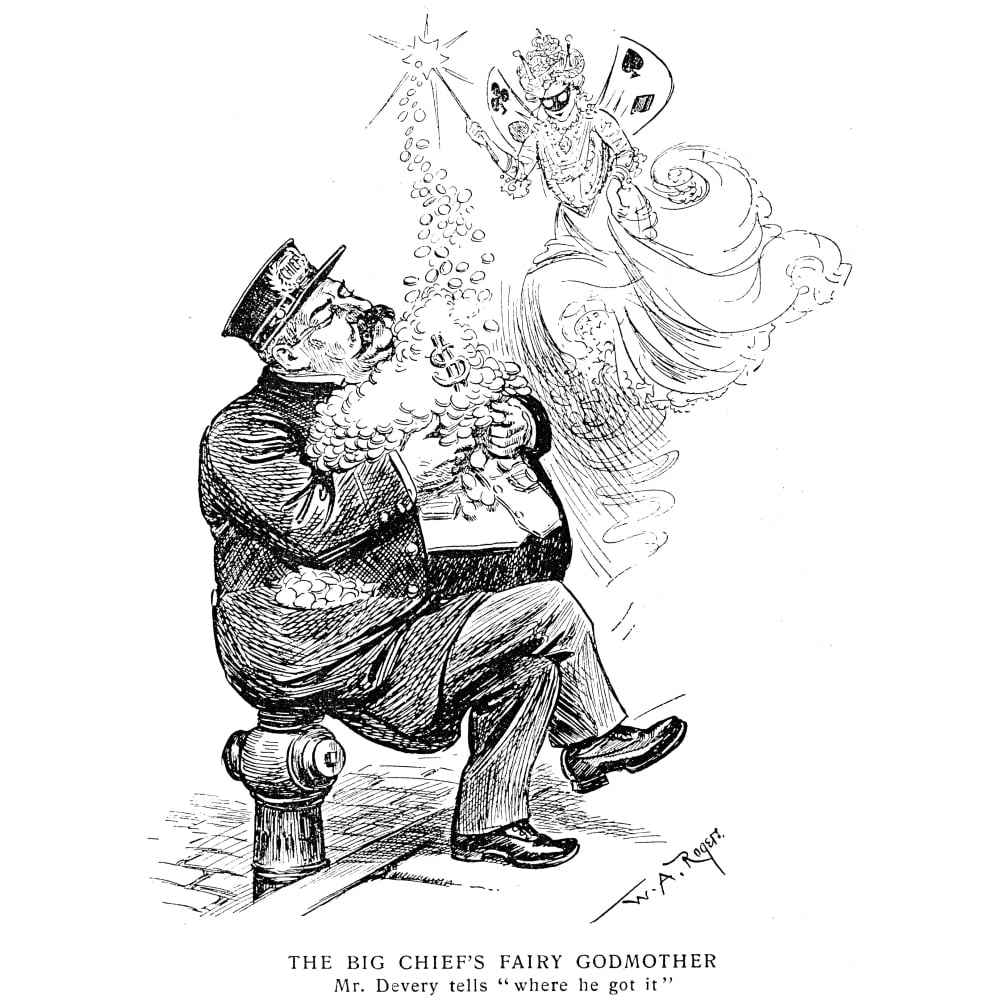 William S. Devery Cartoon. N'The Big Chief'S Fairy Godmother Mr. Devery