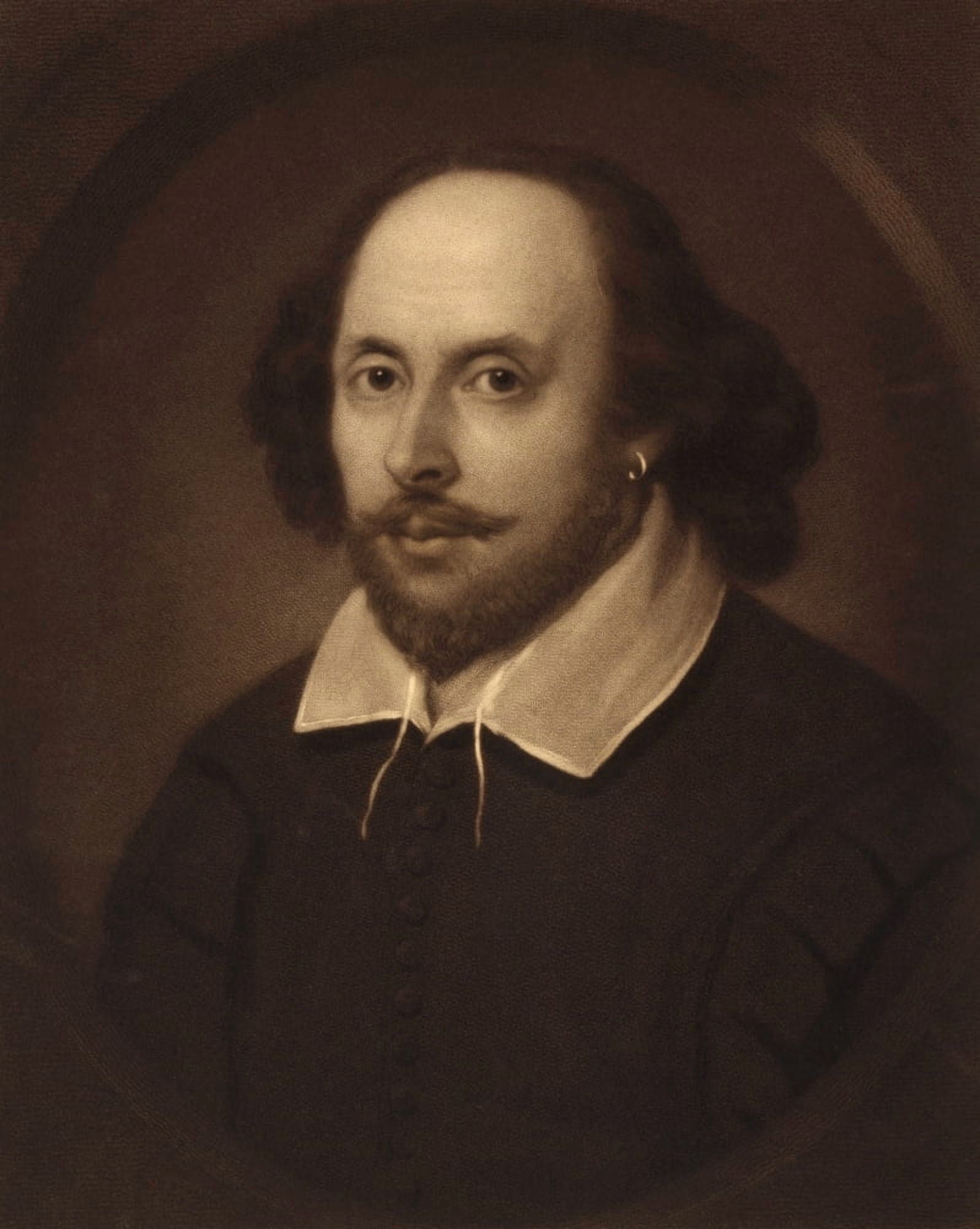 William Shakespeare 1564 To 1616 English Poet And Dramatist Engraved By Samuel Cousins After A Painting Attributed To Joseph Taylor Canvas Art - Ken Welsh Design Pics (12 x 16)