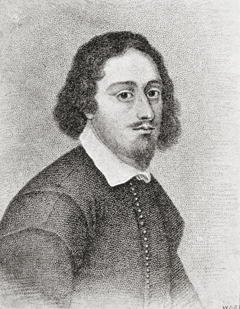 William Shakespeare 1564 - 1616 English Poet And Playwright This Portrait Is Known As The Stace Picture From The Strand Magazine Published 1894 Canvas Art - Ken Welsh Design Pics (26 x 34)