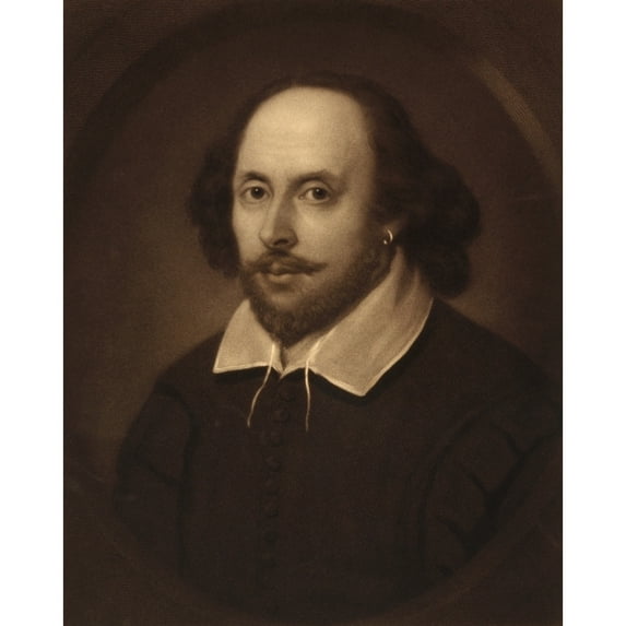 William Shakespeare 1564 To 1616 English Poet And Dramatist Engraved By Samuel Cousins After A Painting Attributed To Jo