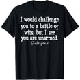 thumbnail image 1 of William Shakespeare Battle of Wits English Literature Quote Funny Creative Graphic T-Shirt, 1 of 3