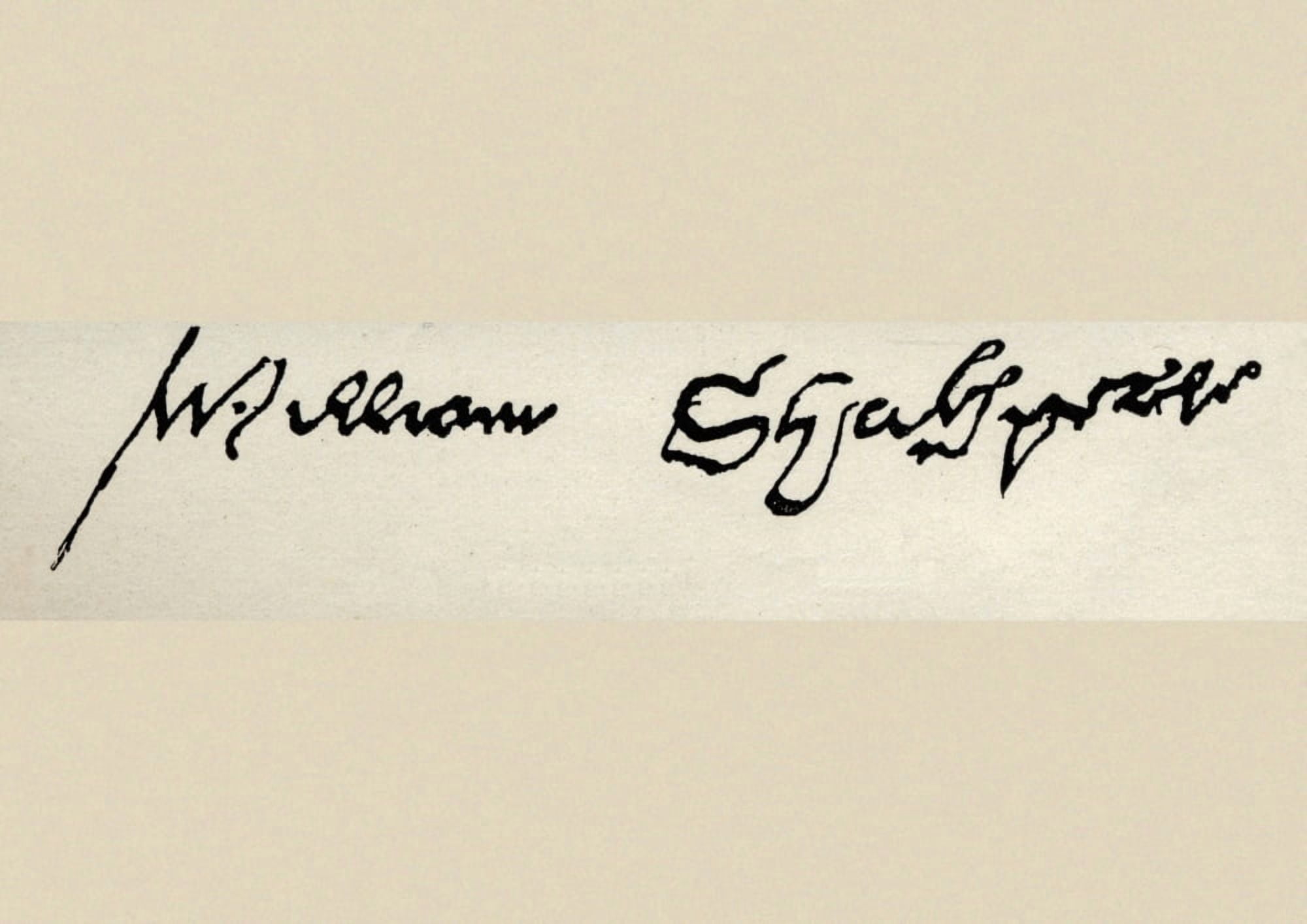 William Shakespeare Signature 1564-1616 English Poet And Dramatist From The Bookthe Kingsway Shakespearepublished London 1927 Canvas Art - Ken Welsh  Design Pics (17 x 12)