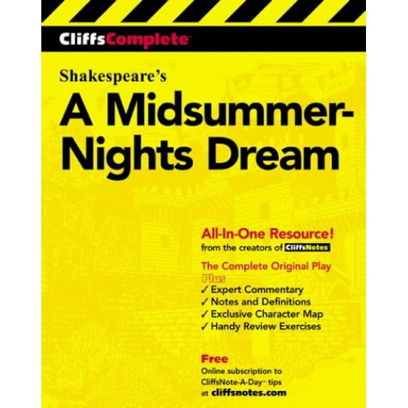 Pre-Owned CliffsComplete Shakespeare's A Midsummer Night's Dream (Paperback) by William Shakespeare