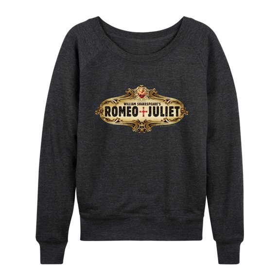 William Shakespeare’s Romeo   Juliet - Gold Logo - Women's French Terry Long Sleeve Pullover