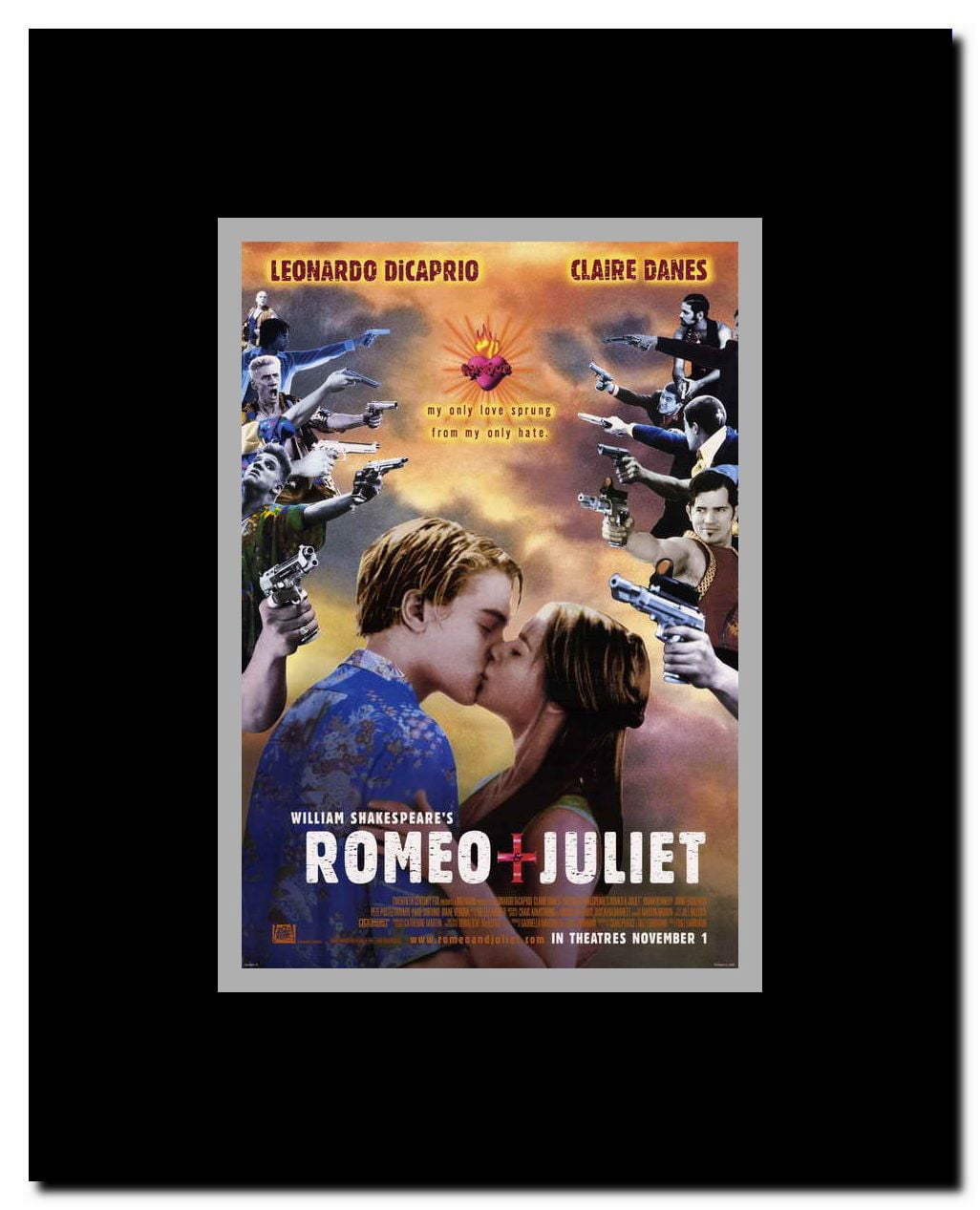 William Shakespeare's Romeo and Juliet Framed Movie Poster