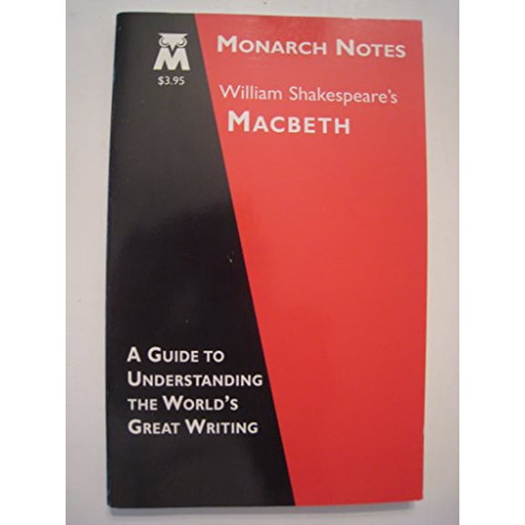 Pre-Owned William Shakespeares Macbeth Monarch notes Paperback David Shelley Berkeley