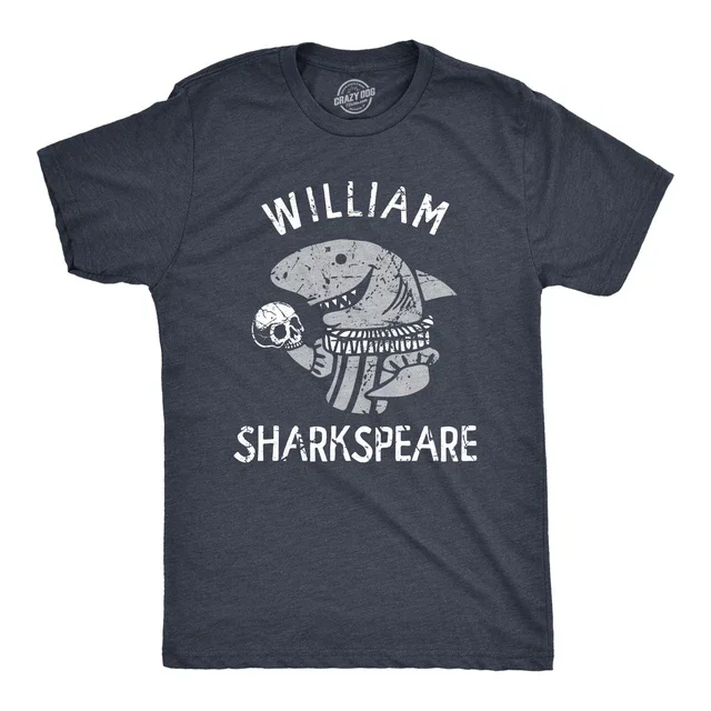 William Sharkspeare T Shirt Funny Shark Week Shakespeare Tee