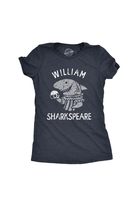 William Sharkspeare T Shirt Funny Shark Week Shakespeare Tee