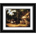 thumbnail image 1 of William Shayer 2x Matted 24x20 Black Ornate Framed Art Print 'At the Bell Inn, Cadnam, New Forest', 1 of 2