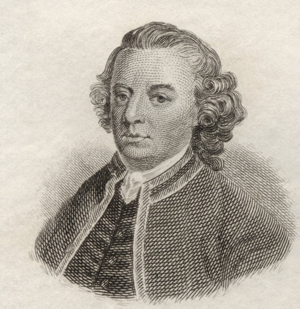 William Shenstone 1714 To 1763 English Poet And Landscape Gardener From Crabbs Historical Dictionary Published 1825 Canvas Art - Ken Welsh Design Pics (24 x 24)
