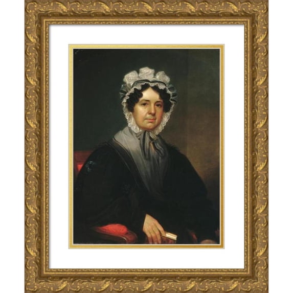 William Sidney Mount 15x18 Gold Ornate Wood Frame and Double Matted Museum Art Print Titled - Mrs. Gideon Tucker (1830)
