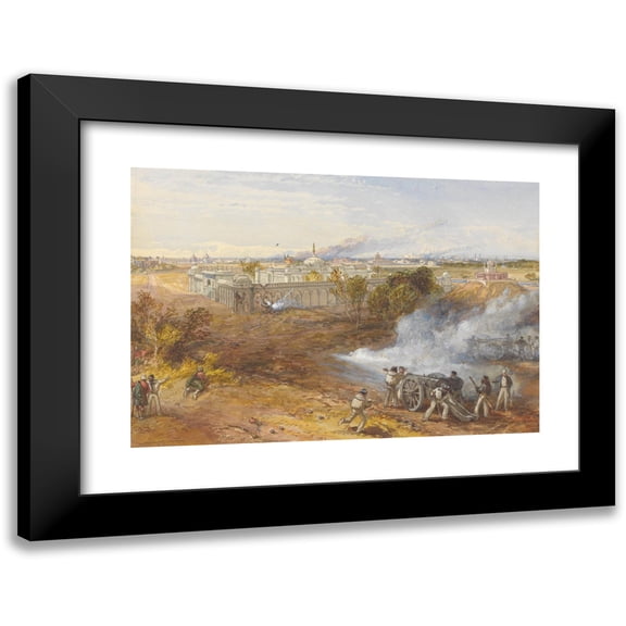 William Simpson 14x11 Black Modern Framed Museum Art Print Titled - The Shah Nujeef (1861)