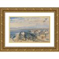 thumbnail image 1 of William Simpson 24x17 Gold Ornate Framed and Double Matted Museum Art Print Titled - Sebastopol from the Sea, Sketched from the Deck of H. M. S. Sidon, Feb. 1855 (1855), 1 of 4