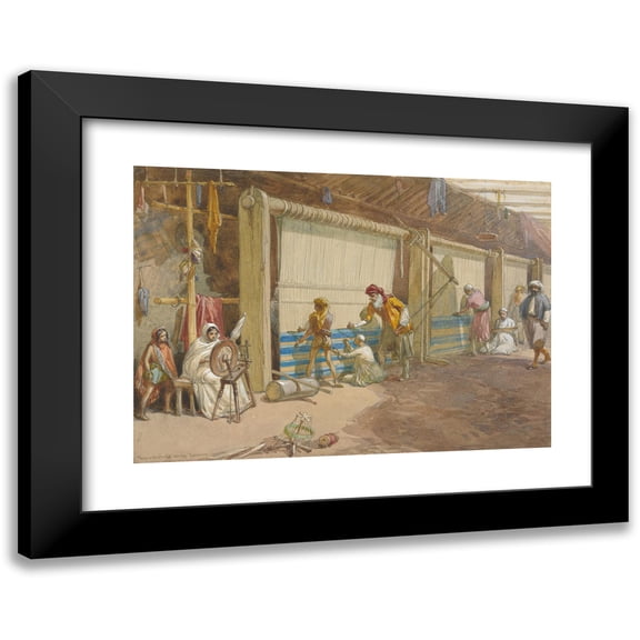 William Simpson 24x18 Black Modern Framed Museum Art Print Titled - Thugs in the School of Industry, Jubblepoor