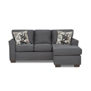 William Sofa Sectional with Reversible Chaise, Charcoal