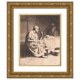 thumbnail image 1 of William Strang 20x24 Gold Ornate Framed and Double Matted Museum Art Print Titled - Mother Feeding an Infant (1884), 1 of 4