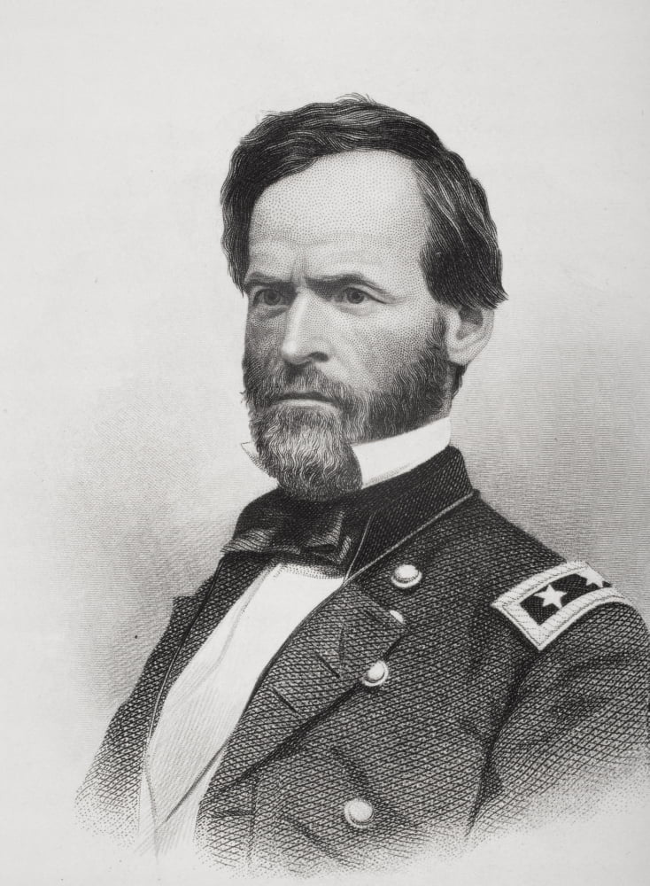 William T Sherman 1820 To 1891 Union General Is American Civil War Canvas Art - Ken Welsh Design Pics (12 x 17)