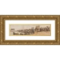 thumbnail image 1 of William Taverner 14x7 Gold Ornate Wood Frame and Double Matted Museum Art Print Titled - Italianate River Landscape (1750-60), 1 of 4