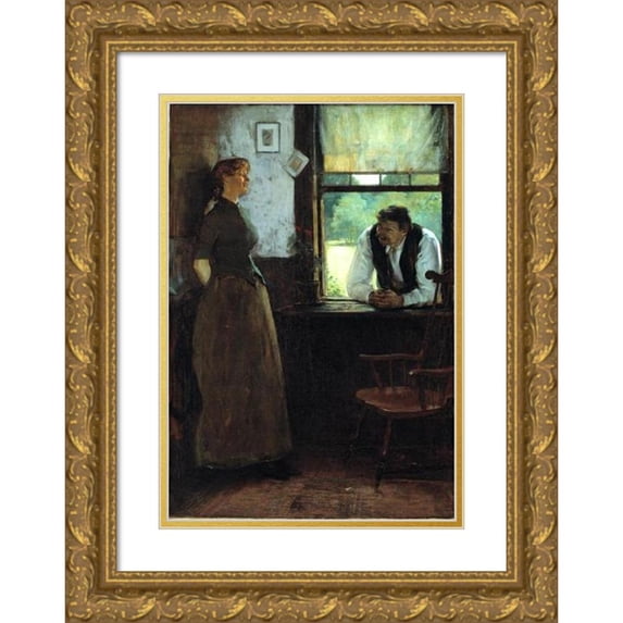 William Thomas Smedley 11x14 Gold Ornate Wood Frame and Double Matted Museum Art Print Titled - One Day in June (ca. 1880-1885)