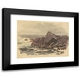 thumbnail image 1 of William Trost Richards 18x14 Black Modern Framed Museum Art Print Titled - Seascape with Rocks (C. 1890s), 1 of 5