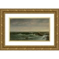 thumbnail image 1 of William Trost Richards 24x16 Gold Ornate Framed and Double Matted Museum Art Print Titled - The Evening Sea, Brigantine, Shoals, 1 of 4