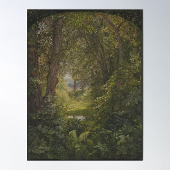 William Trost Richards - Woodland Glade Poster Wall Art, Modern Wall Decor For Living Room Bedroom, 16x24 UNFRAMED
