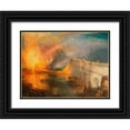 thumbnail image 1 of William, Turner 18x15 Black Ornate Wood Framed with Double Matting Museum Art Print Titled - The Burning of the Houses of Lords and Commons, 1 of 4