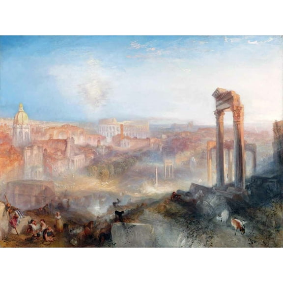 William Turner Modern Rome Campo Vaccino - CANVAS or PRINT WALL ART