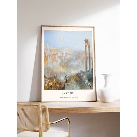 William Turner Modern Rome Classical Exhibition Office Home Art Print Decor, Stretched Canvas 8x10in