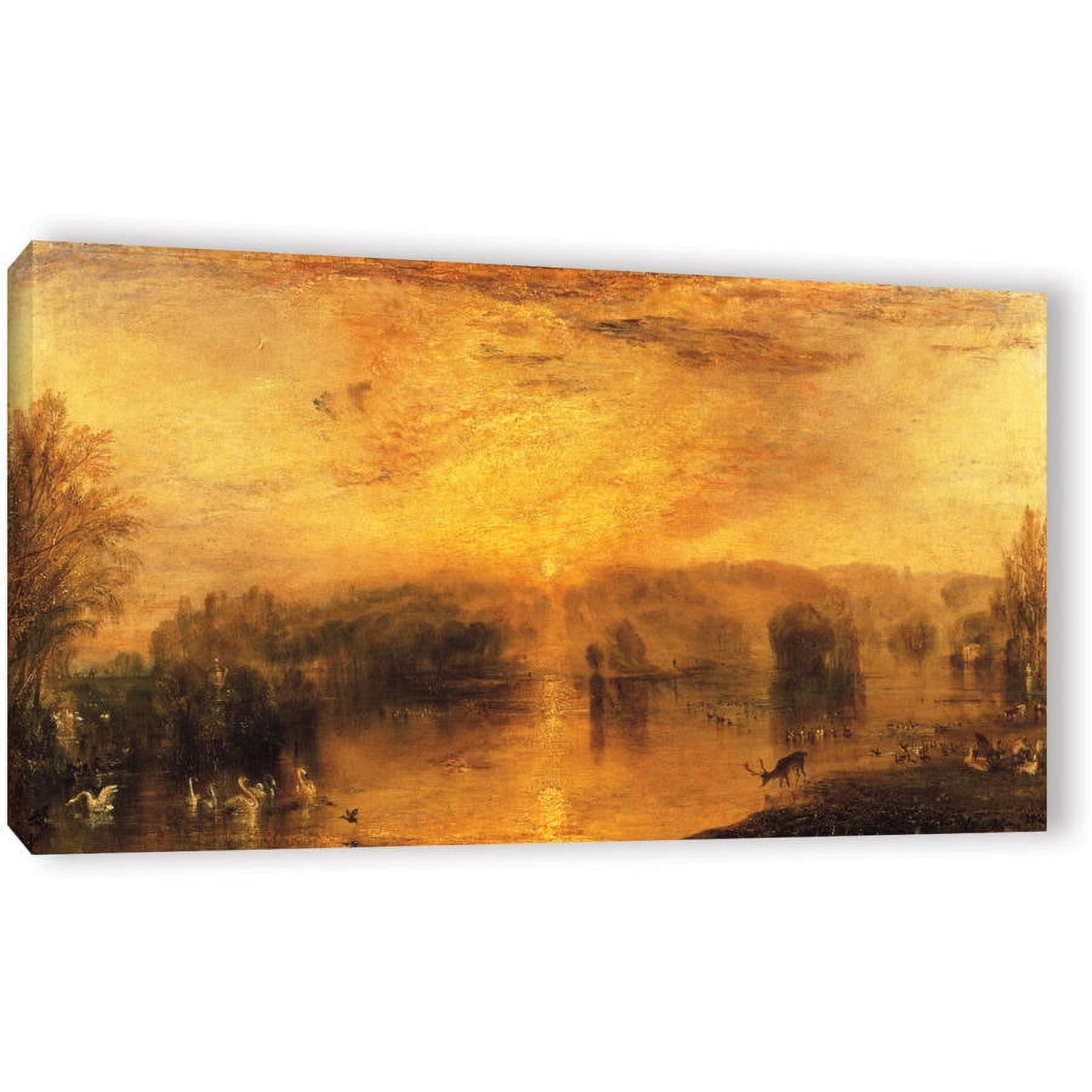 William Turner "The Lake, Petworth Sunset, A Stag Drinking" Gallery-Wrapped Canvas Art